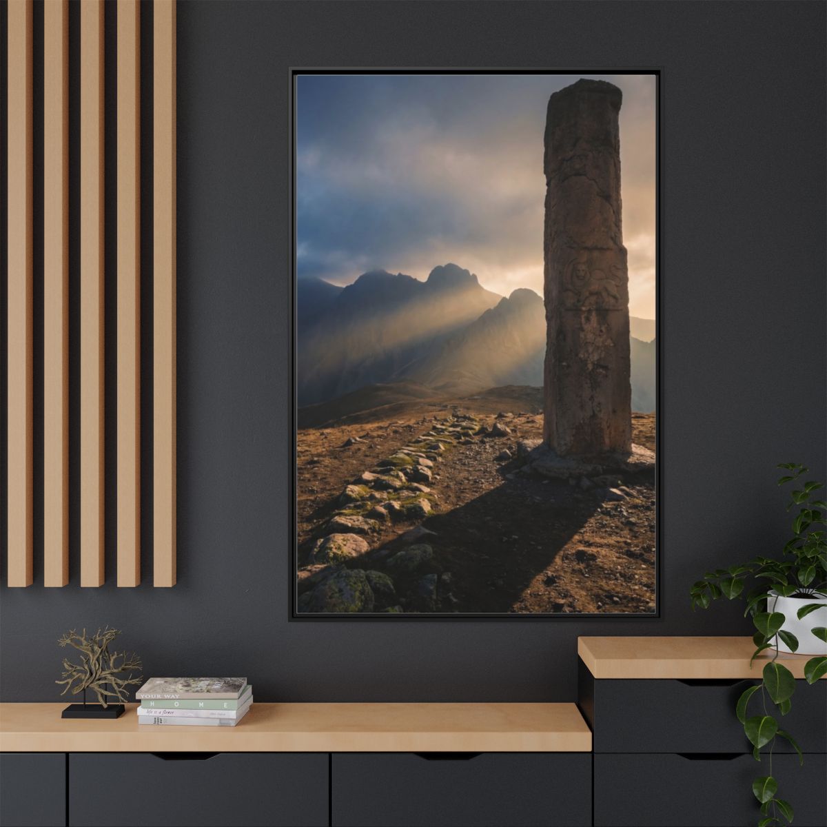 Matte Canvas, Framed - Mystic Monolith Ancient Persian... |...