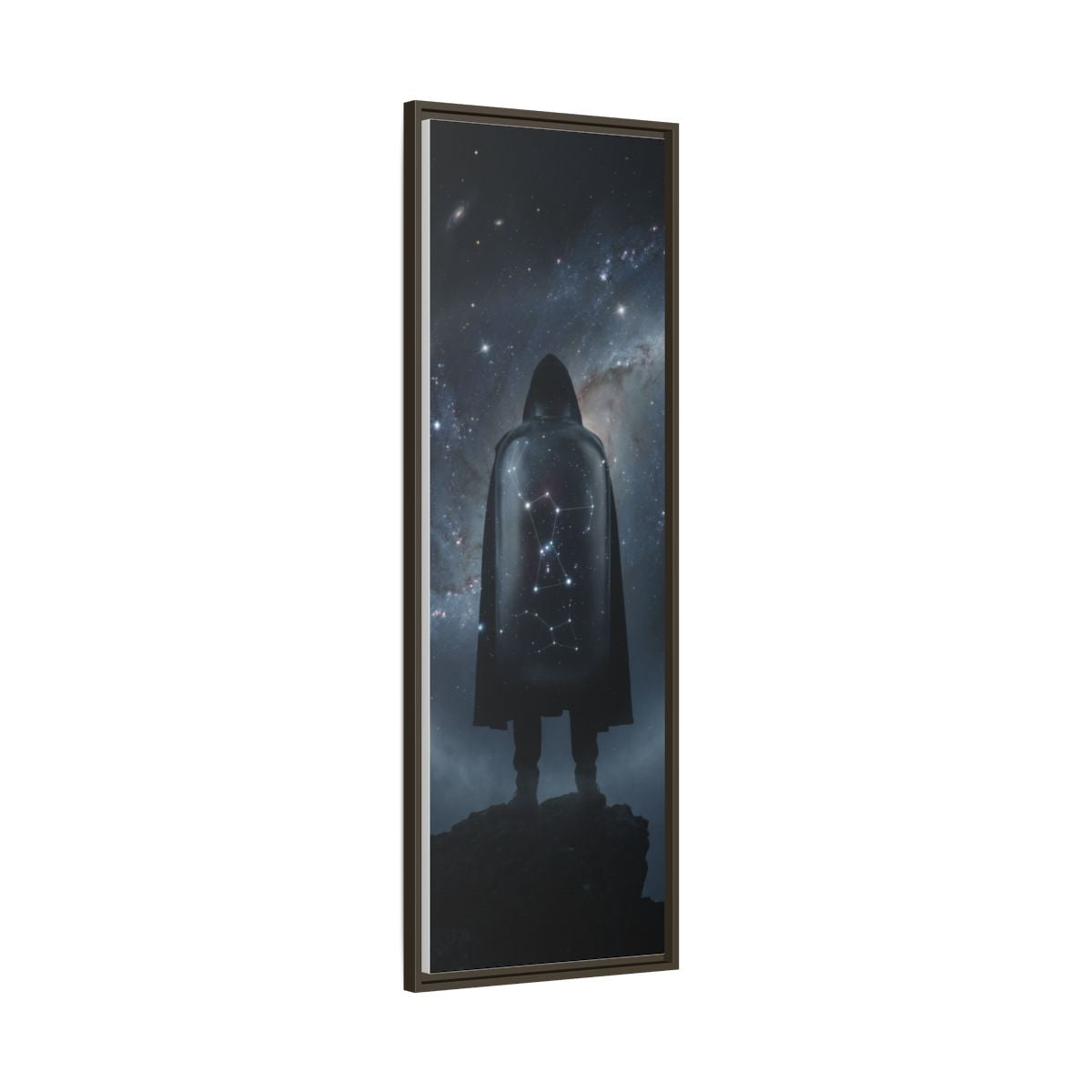 Framed Matte Canvas - Cosmic Sentinel — Espresso / 1.25" (8×10, 9×12, 11×14, 12×16, 10×20, 12×18, 16×20, 16×24, 18×24, 12×36, 20×24, 16×32, 20×30, 24×30, 24×32, 16×48, 24×36, 24×48, 30×40, 20×60, 32×48, 30×60 & 40×60)