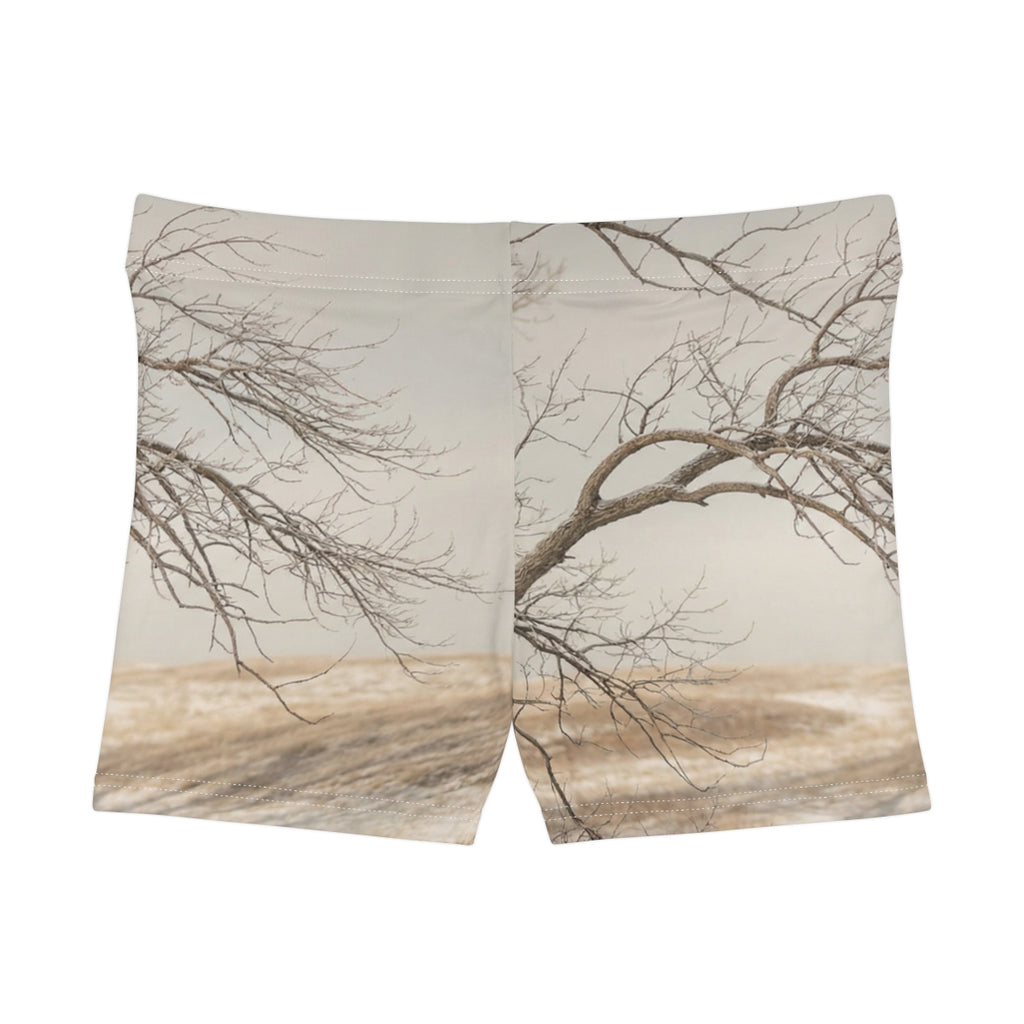 Women's Shorts - Winter Branch Solitude Landscape | Echovira...