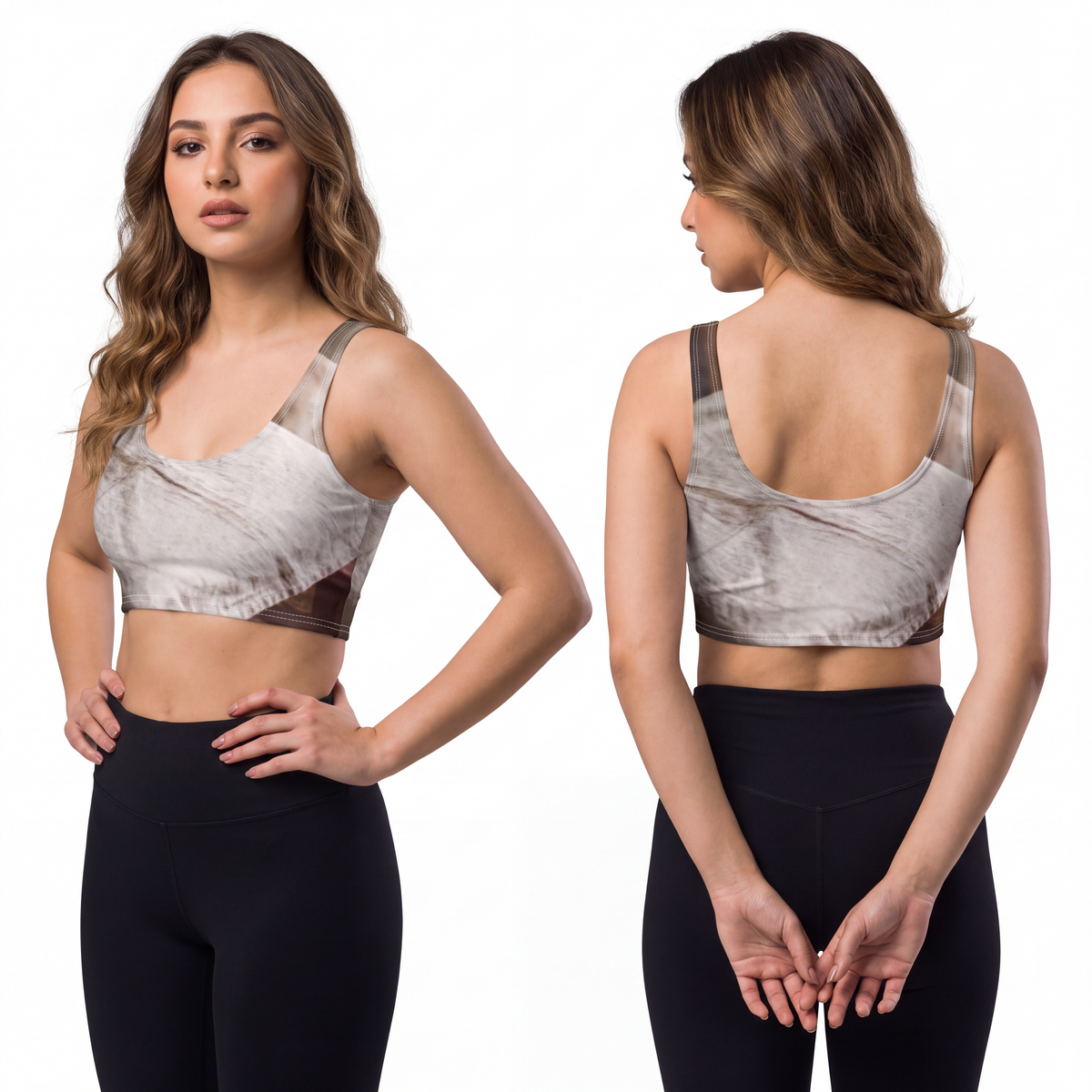 Sports Bra - Quiet Linen Athletic Support | Echovira Gallery