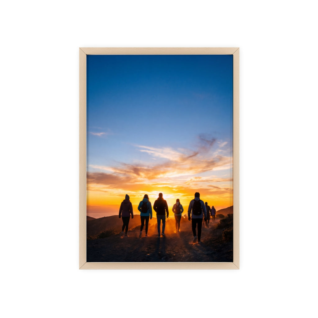 Posters with Wooden Frame - Sunrise Journey