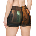 Women's Shorts - Shadowed Alleyway Mystery Art Print |...