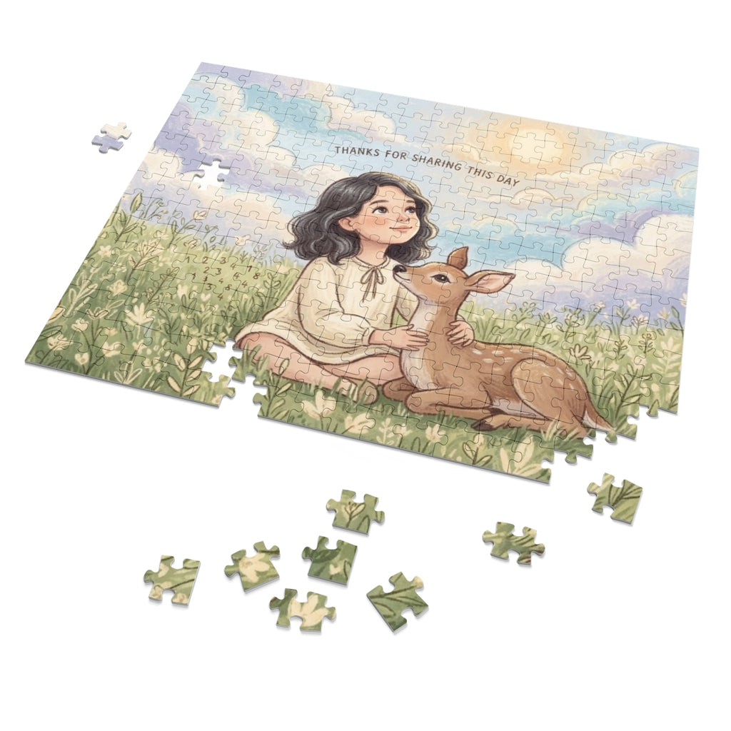 Jigsaw Puzzle with Tin - Sunlit Meadow Tale (30, 110, 252......