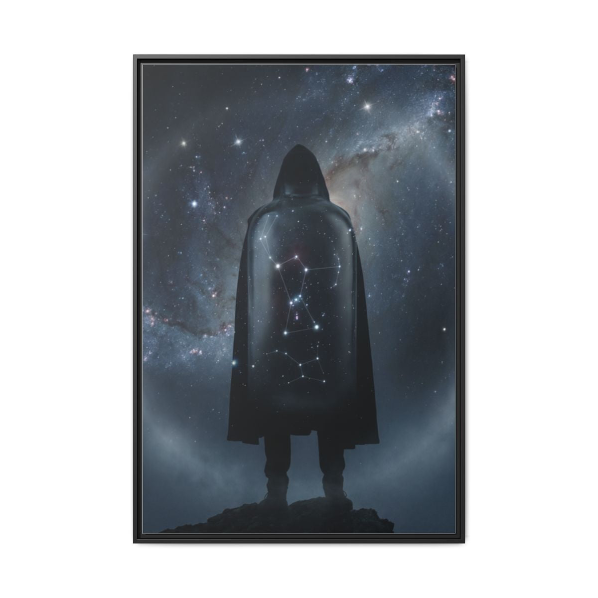 Framed Matte Canvas - Cosmic Sentinel — Black / 1.25" (8×10...