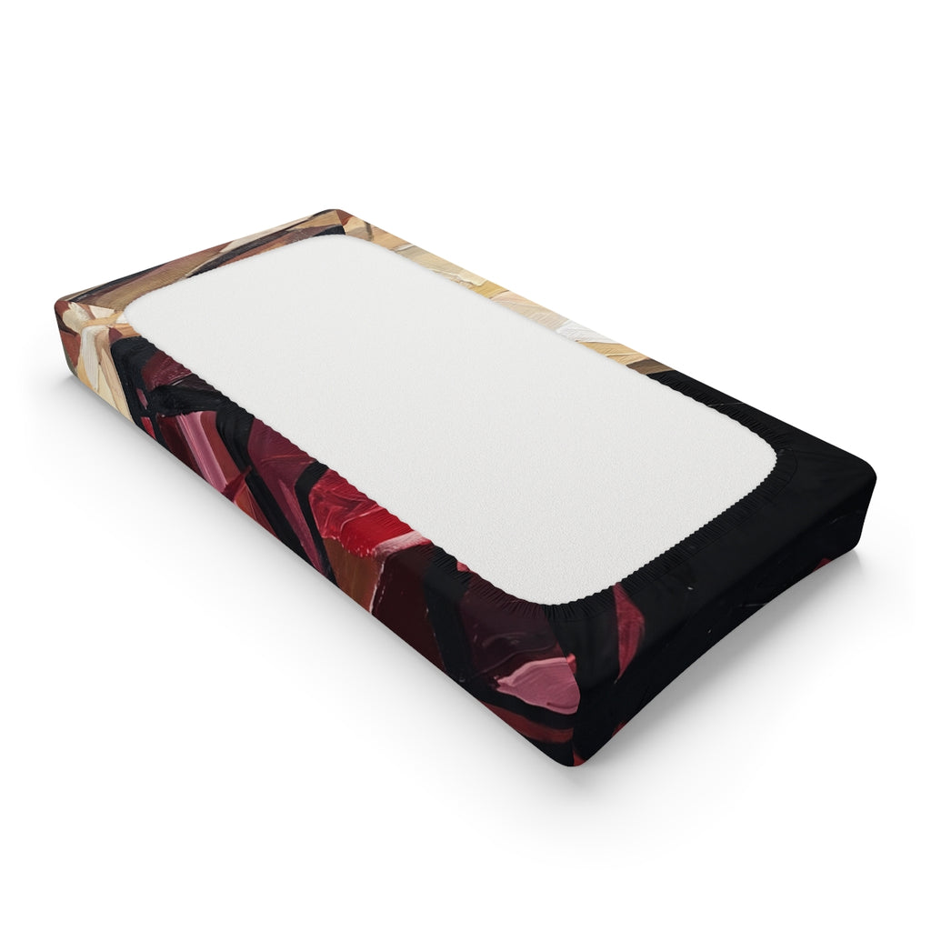 Baby Changing Pad Cover with Abstract Heart Art