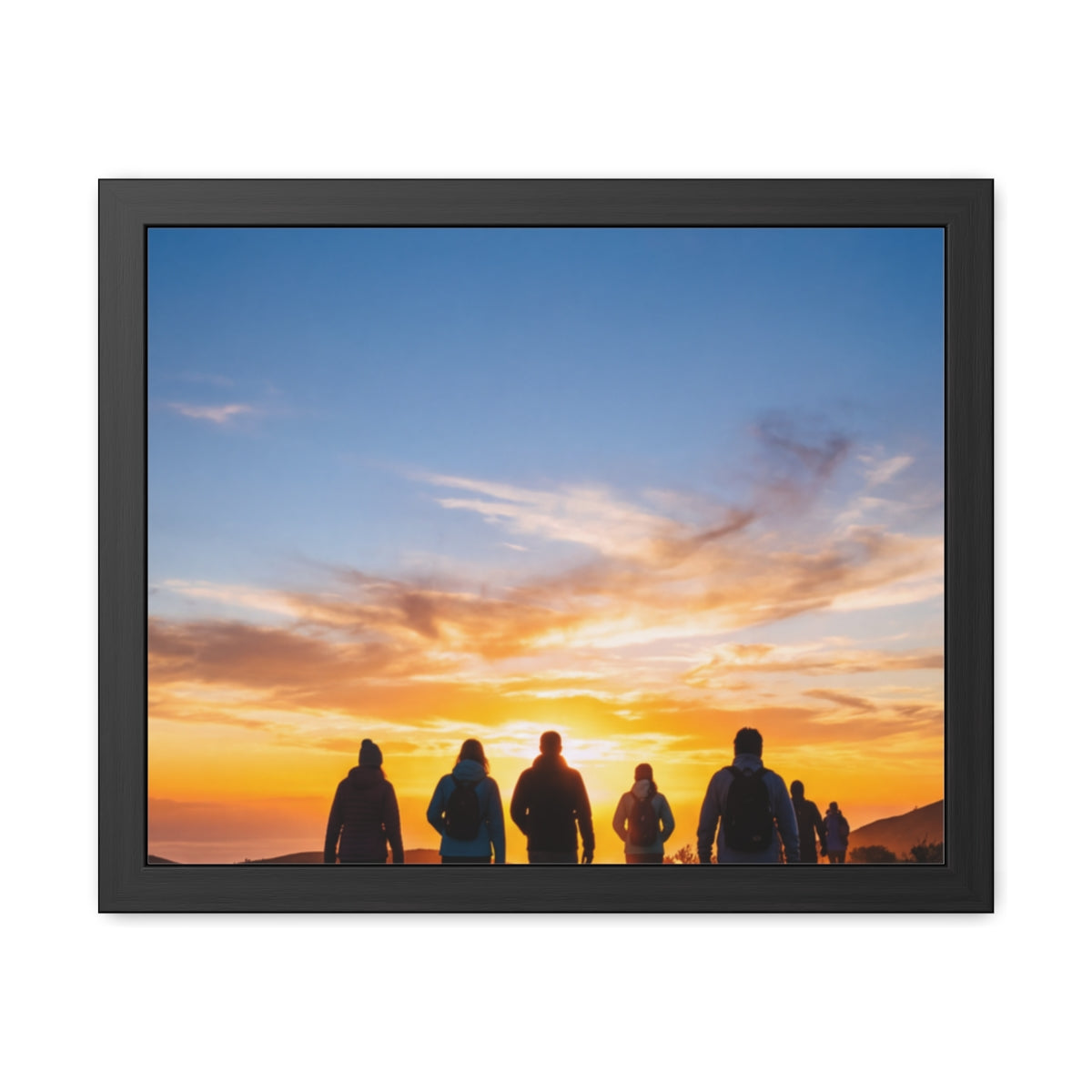 Framed Poster - Sunset Silhouette — Landscape