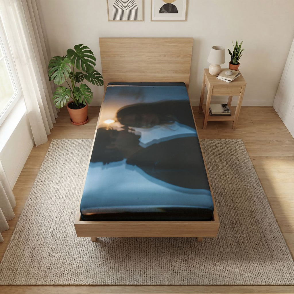 Midnight Reflection Fitted Sheet - Cozy Bedding Accent |...