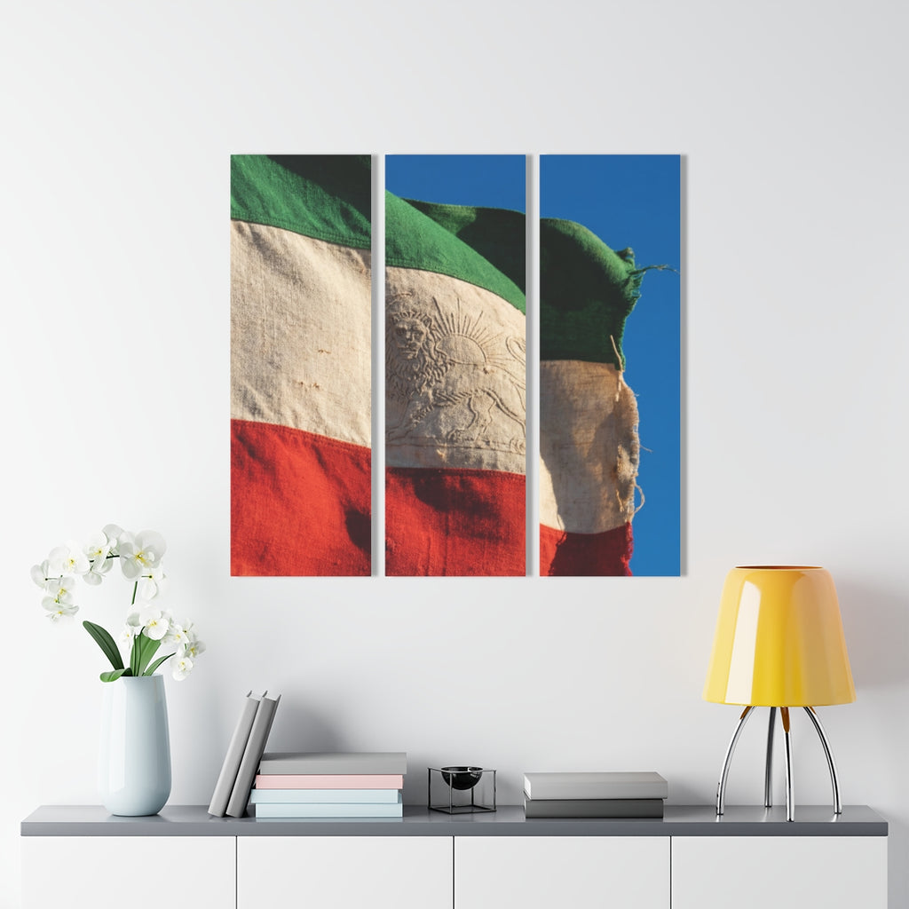 Triptych Acrylic Print - Lion & Sun — Portrait