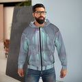 Men's Zip Hoodie - Liminal Office Fog | Echovira Gallery