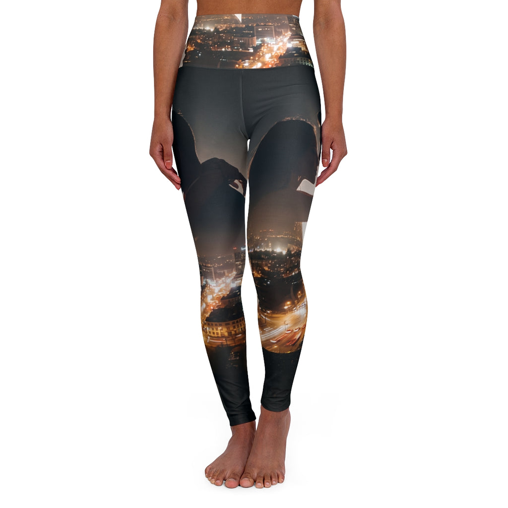 High Waisted Leggings - Midnight City Romance | Echovira...