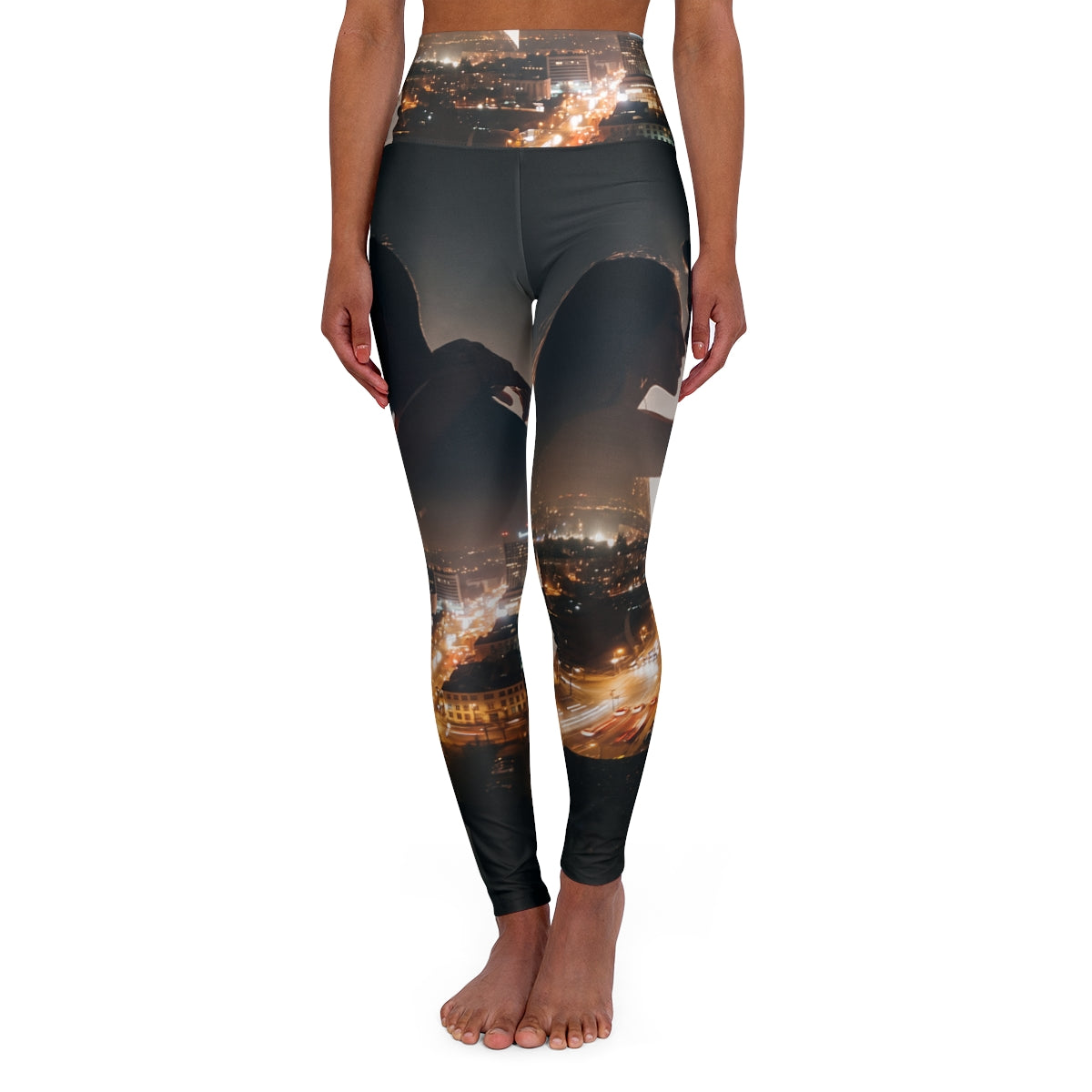 High Waisted Leggings - Midnight City Romance | Echovira...