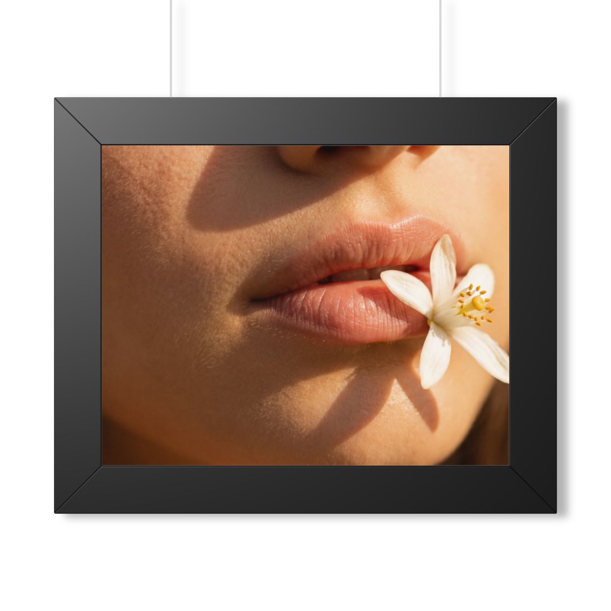 Framed Horizontal Poster - Golden Flora Panorama — Black......