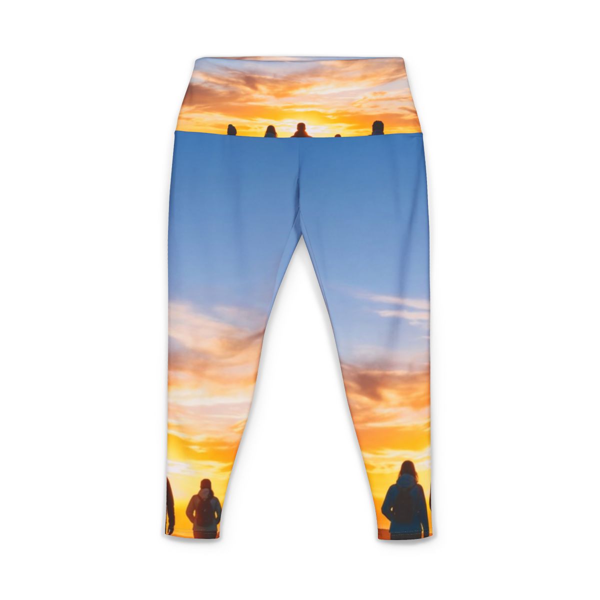 Women's Yoga Pants - Golden Sunset Ridge | Echovira Gallery
