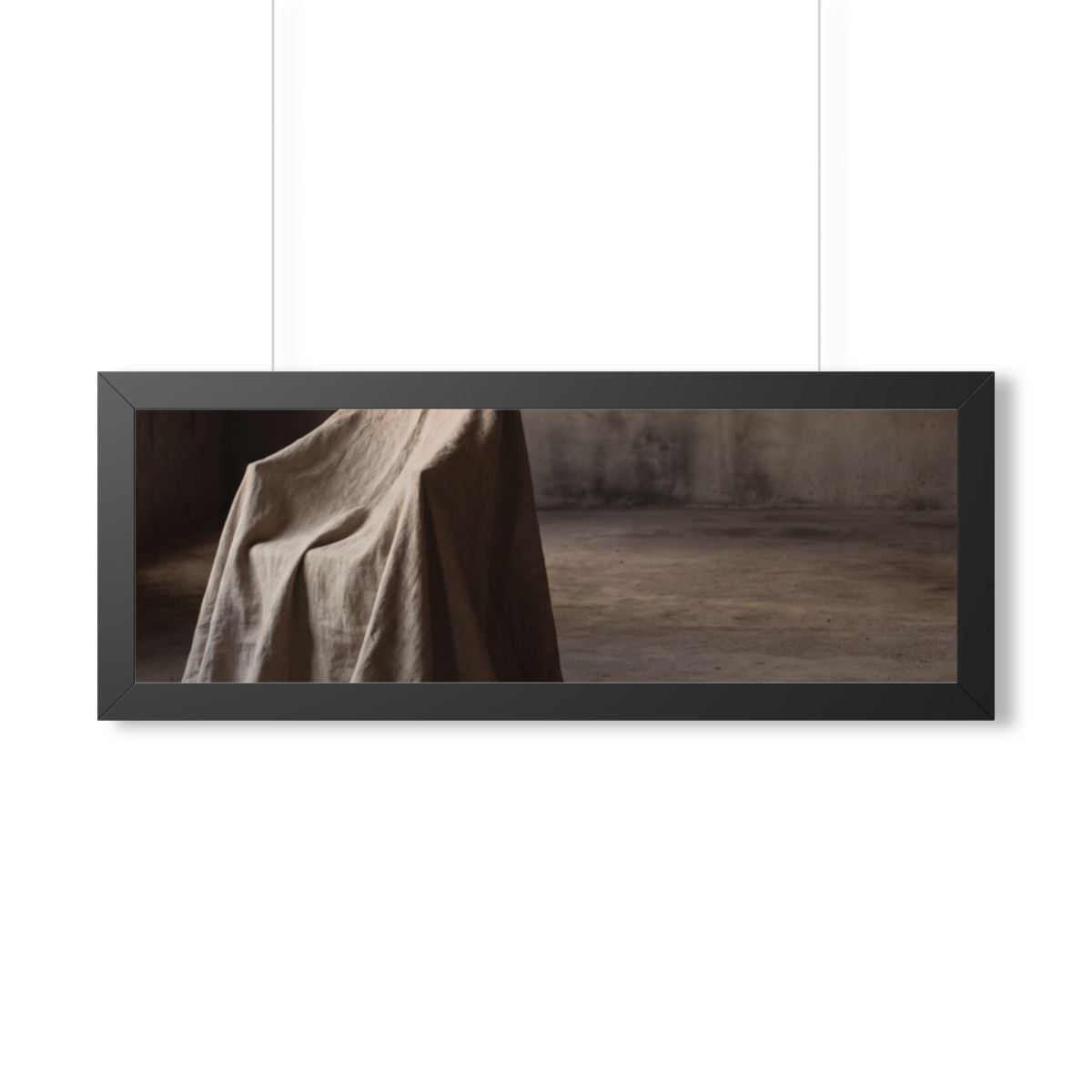 Framed Horizontal Poster - Draped Silence Still Life Art......
