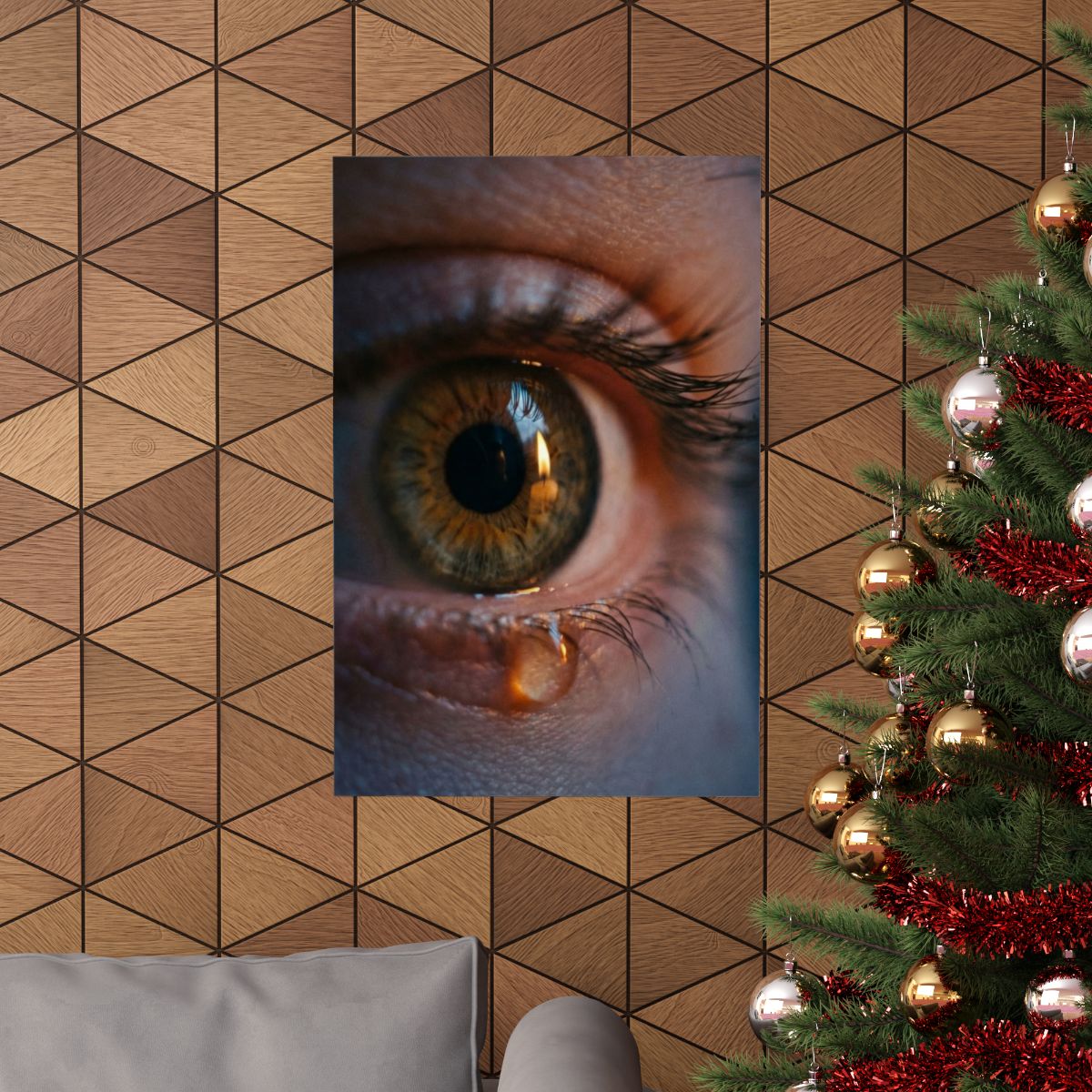 Matte Vertical Posters - Amber Iris Reflection Fine Art... |...