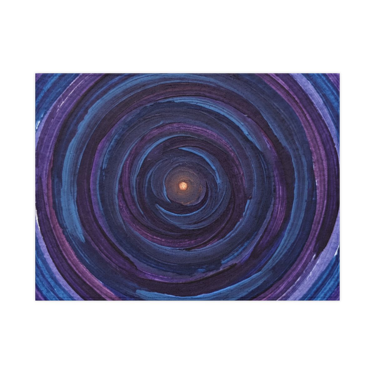 Cosmic Indigo Spiral Vortex Toddler Blanket
