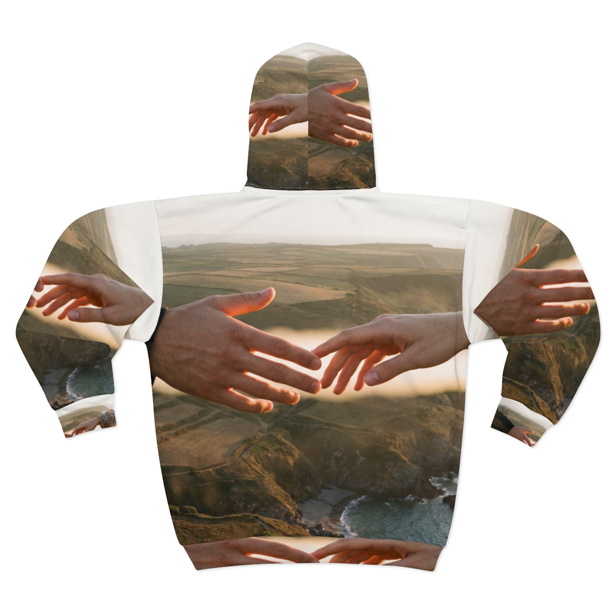 Men's Unisex Zip Hoodie - The Infinite Touch | Ethereal... |...