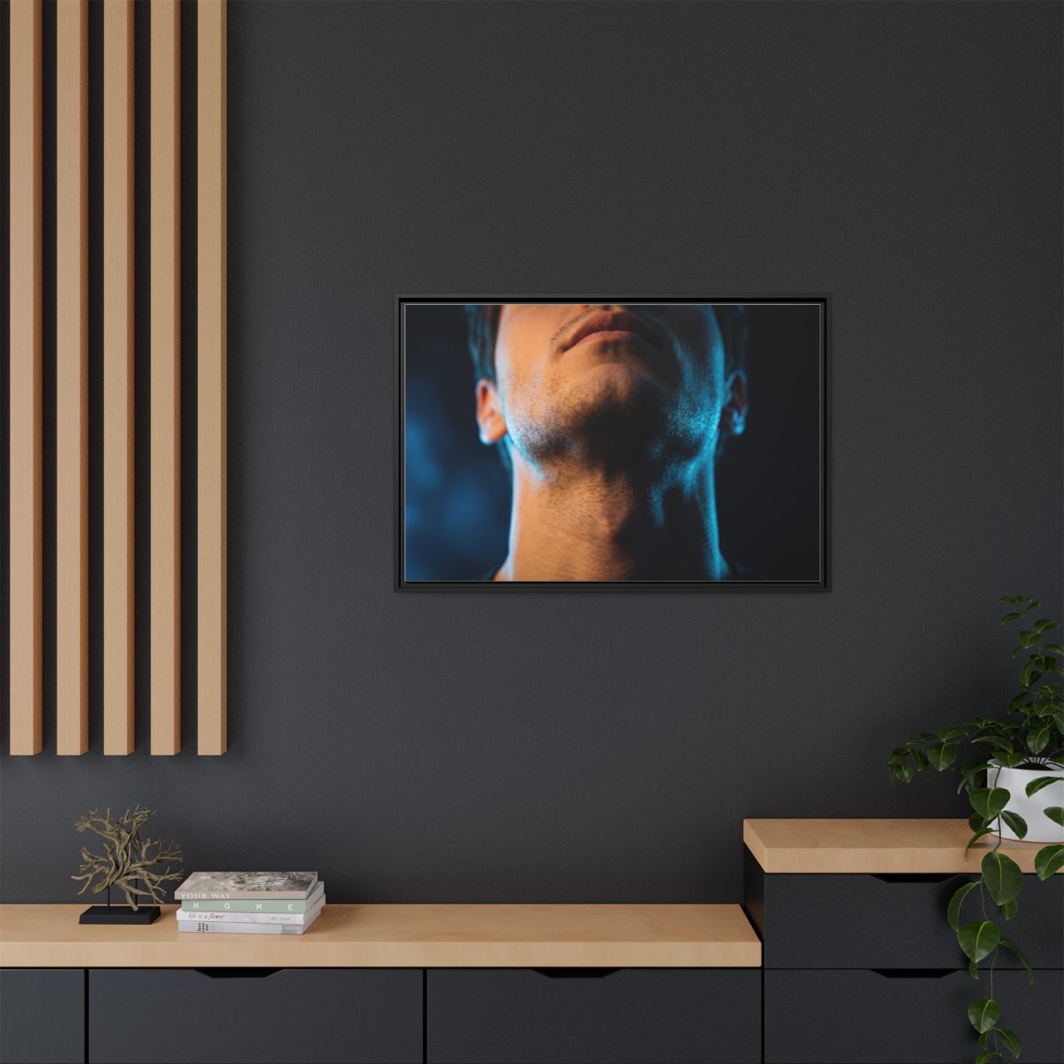 Framed Matte Canvas - Neon Pulse Core — Black / 1.25"