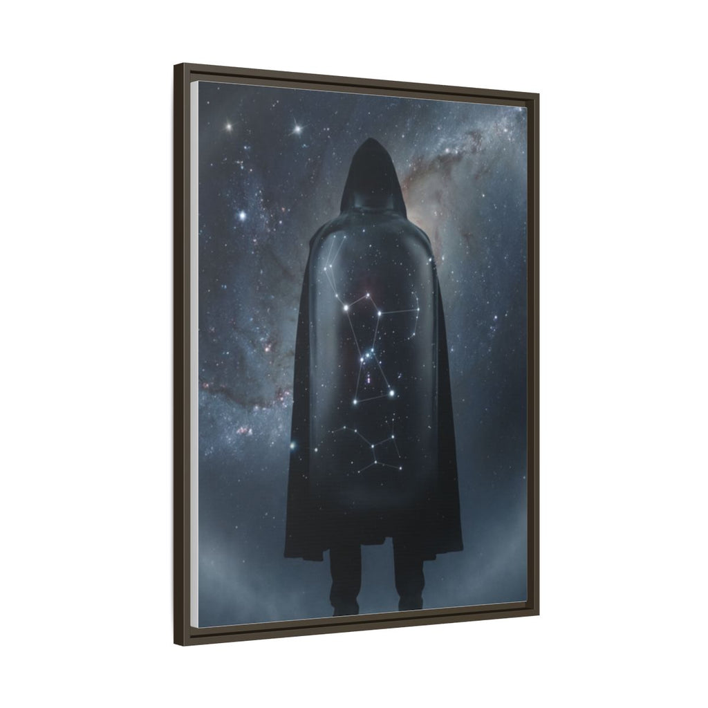 Framed Matte Canvas - Cosmic Sentinel — Espresso / 1.25" (8×10, 9×12, 11×14, 12×16, 10×20, 12×18, 16×20, 16×24, 18×24, 12×36, 20×24, 16×32, 20×30, 24×30, 24×32, 16×48, 24×36, 24×48, 30×40, 20×60, 32×48, 30×60 & 40×60)