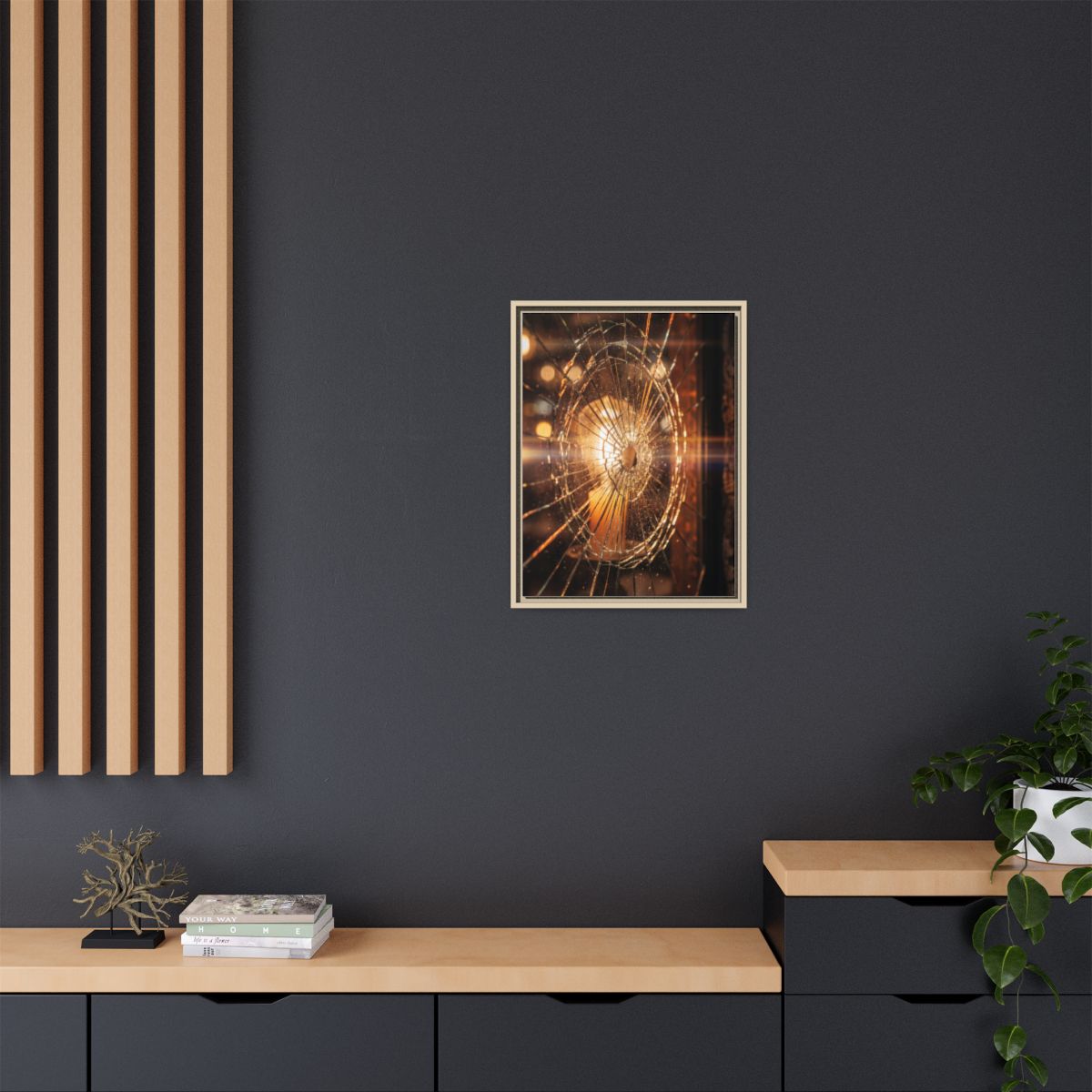 Framed Matte Canvas - Shattered Glass