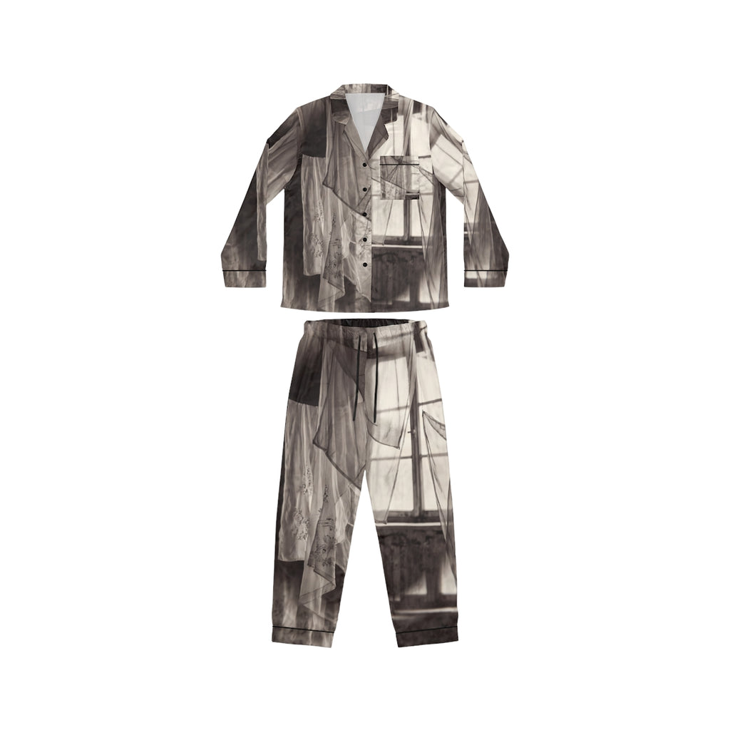Women's Satin Pajamas - Spectral Veils | Echovira Gallery