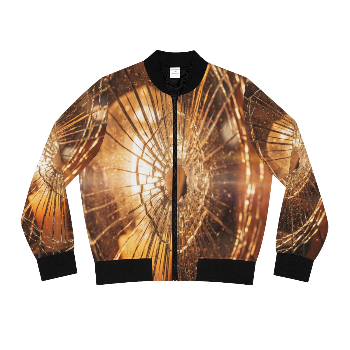 Women's Bomber Jacket - Shattered Light | Echovira Gallery