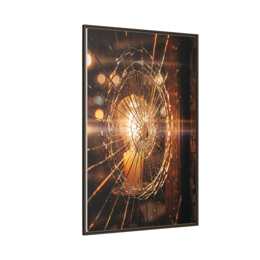 Framed Matte Canvas - Shattered Glass