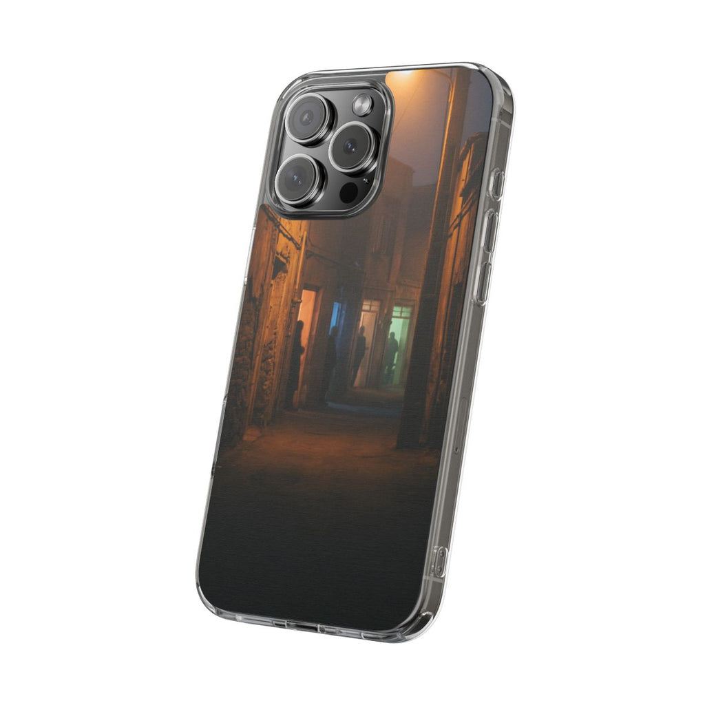 Clear Impact-Resistant Case - Night Alley iPhone Glow |...
