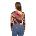 Women's Long Sleeve V-Neck - Shattered Elegance | Echovira...