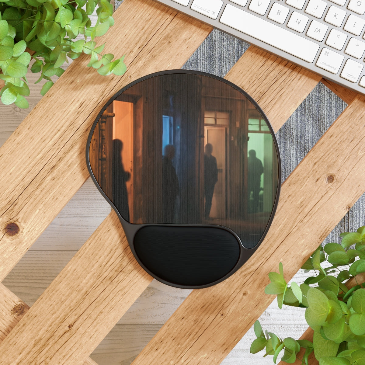 Mouse Pad With Wrist Rest - Shadowed Alleyway Mystery Art......