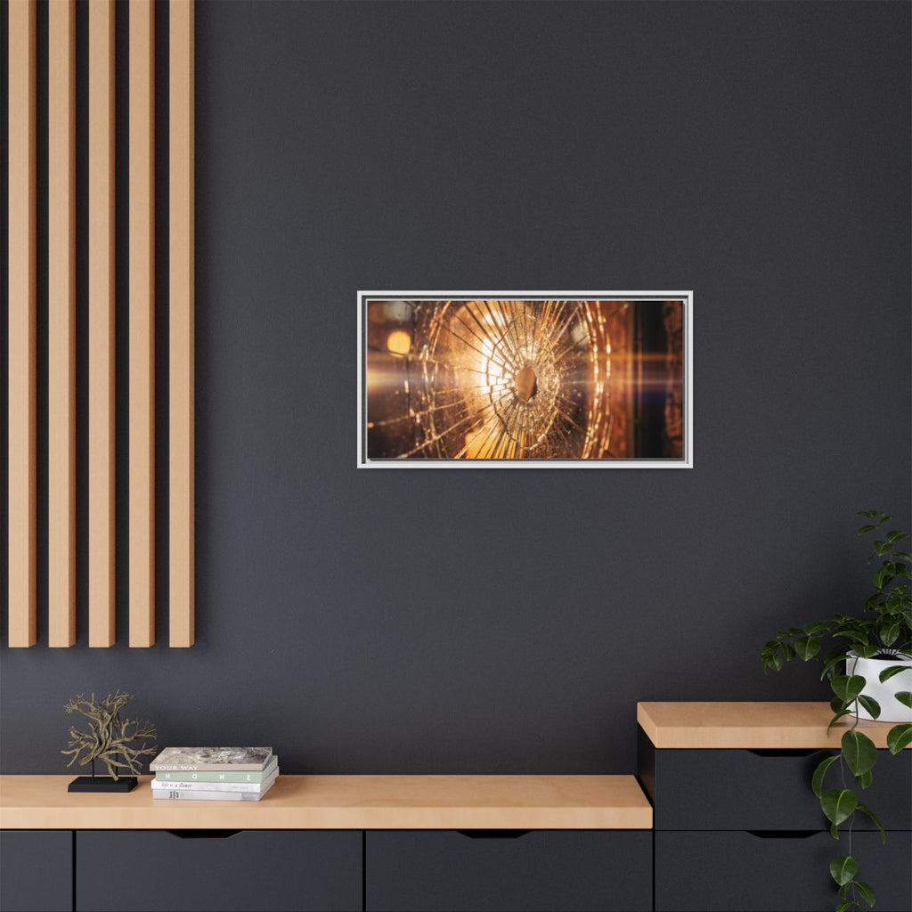Framed Matte Canvas - Shattered Glass