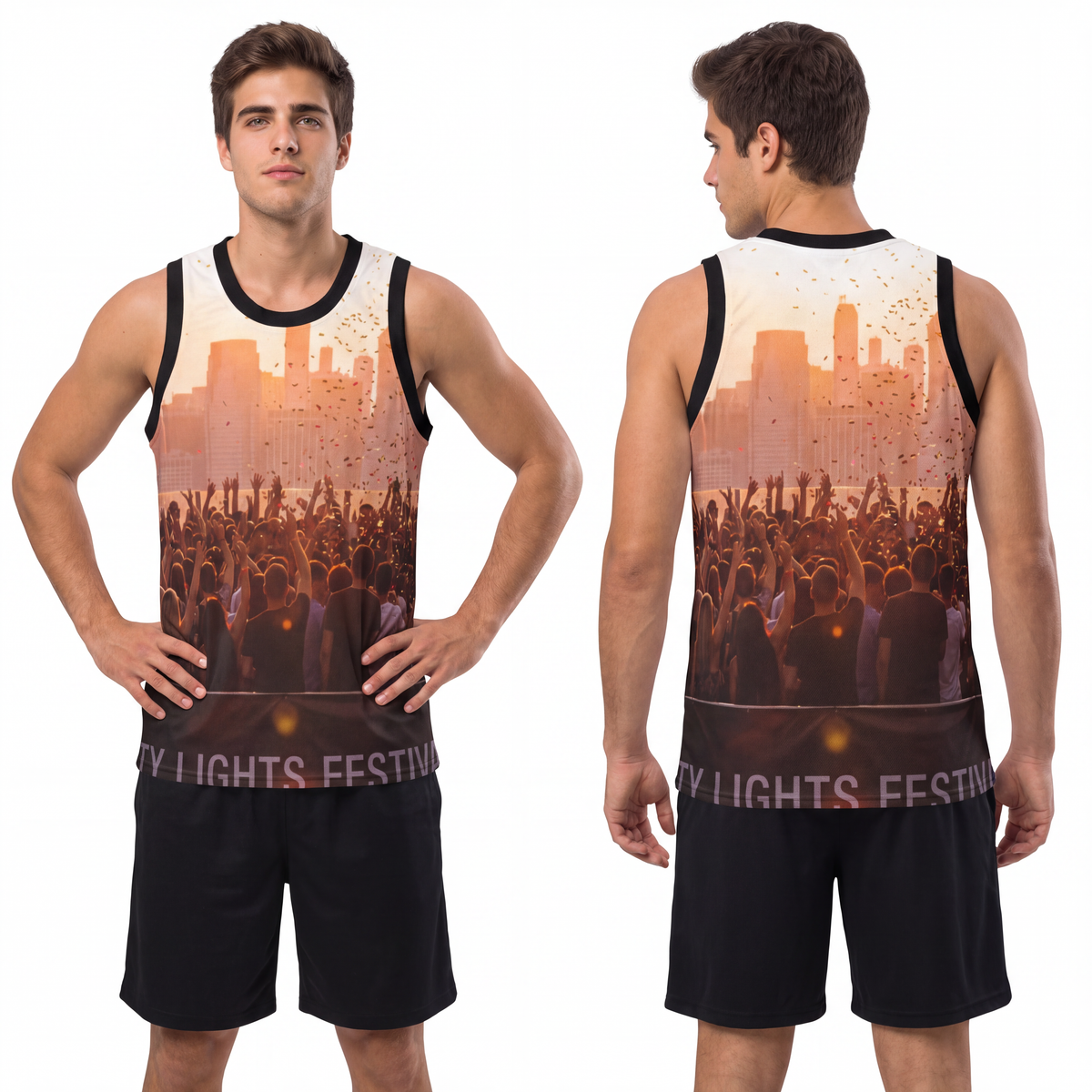 Men's Basketball Jersey - City Lights Festival | Echovira...