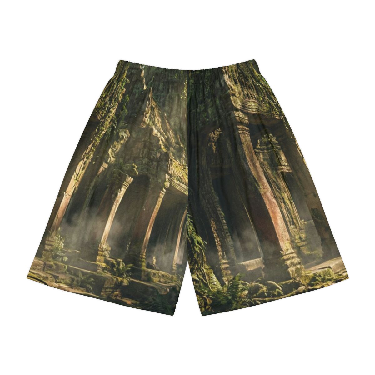 Men's Sports Shorts - Jungle Temple Walk | Echovira Gallery
