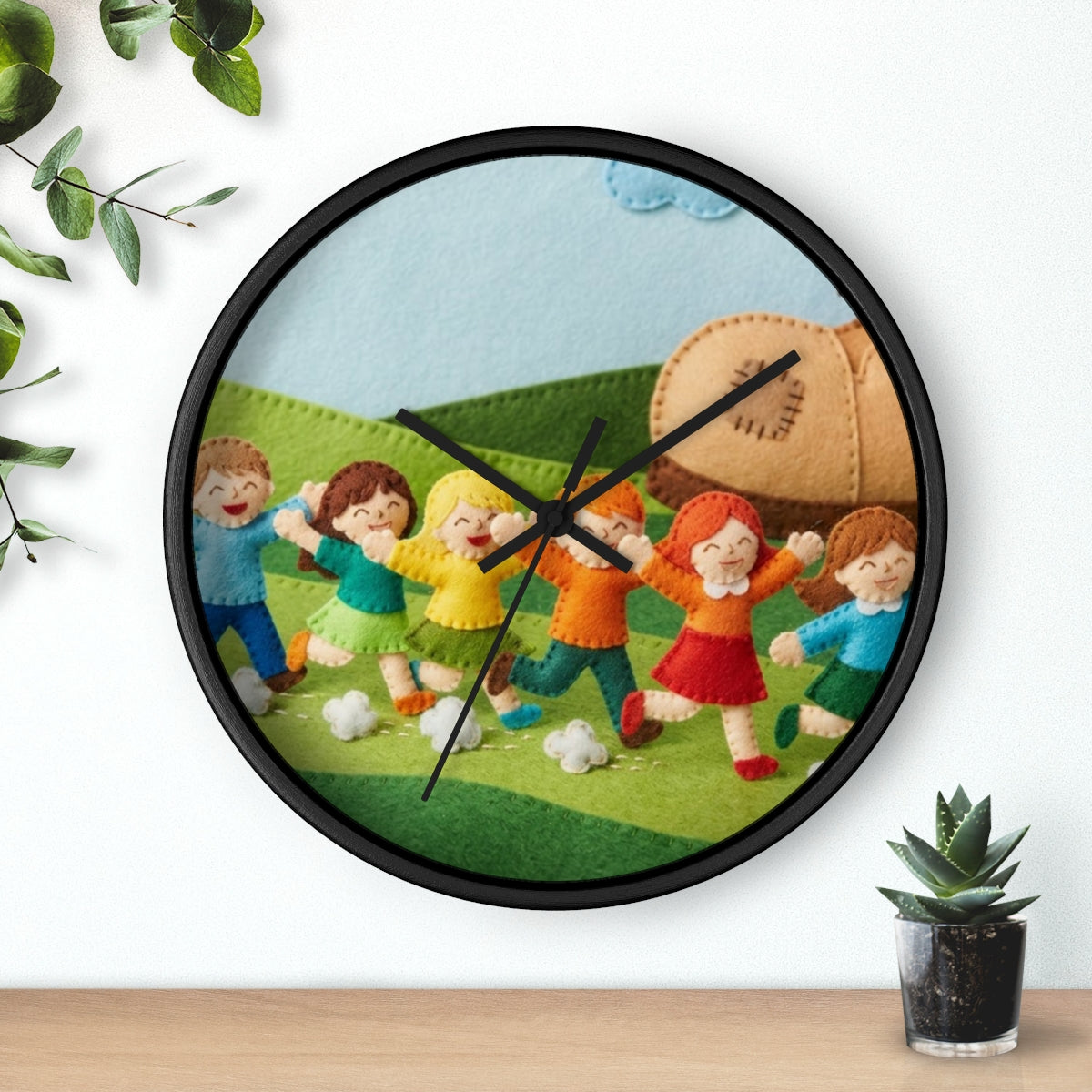 Wall Clock - Storybook Meadow Hour | Echovira Gallery