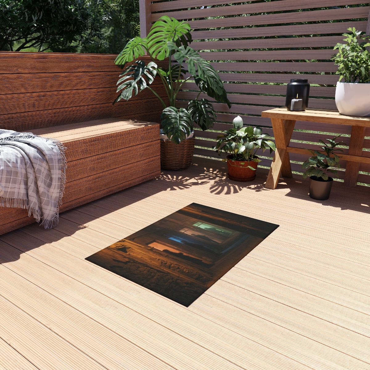 Outdoor Rug - Midnight Echoes Patio Accent | Echovira...