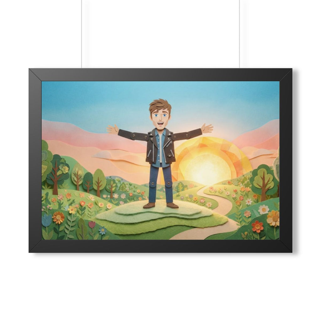 Framed Horizontal Poster - Sunny Meadow — Black (14×11... |...
