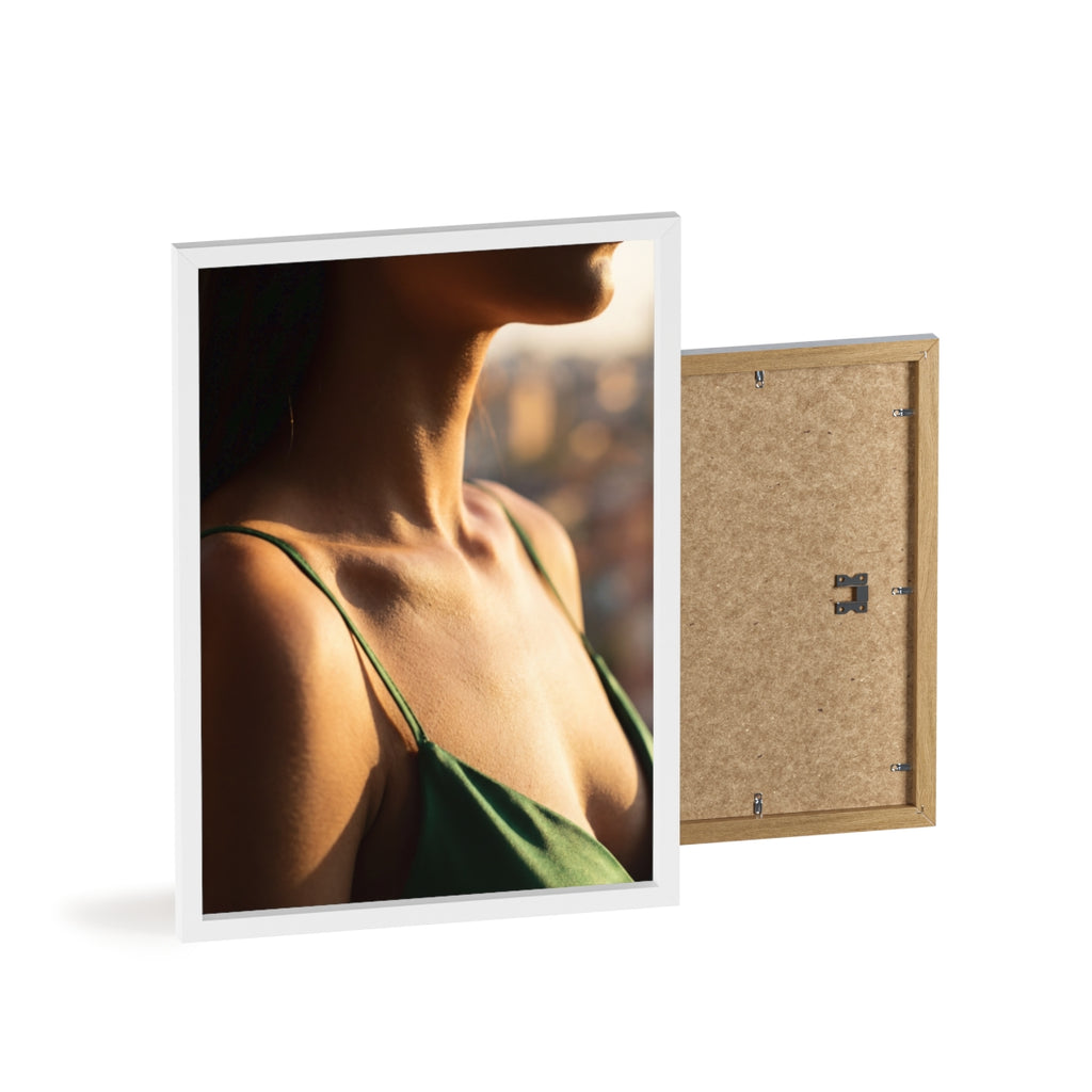 Poster with Wooden Frame - Sunlit Portrait