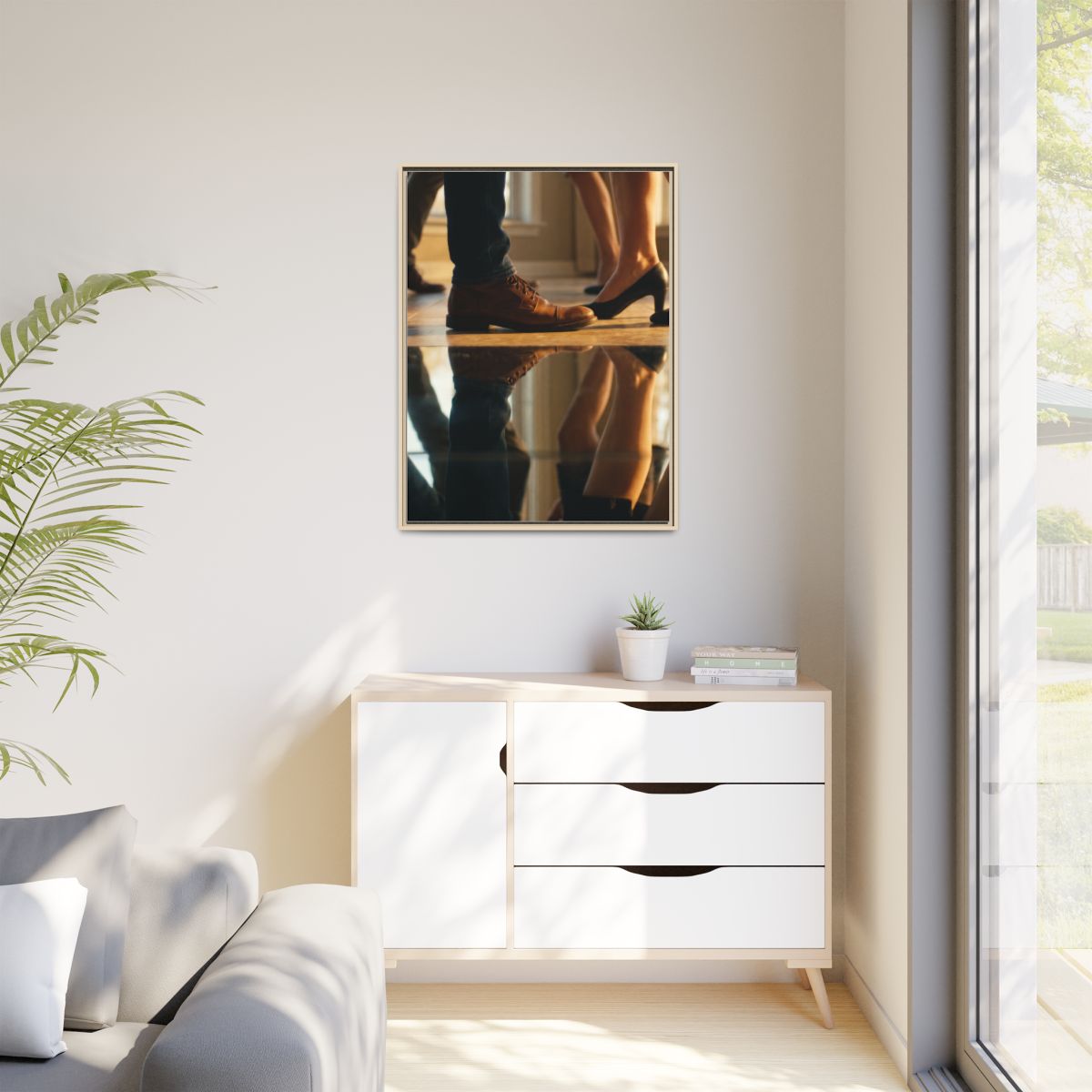 Matte Canvas, Framed - Golden Hour Reflections Cinematic Art...