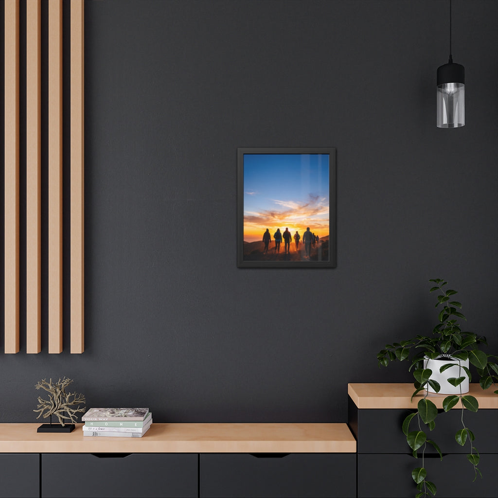 Framed Poster - Sunset Silhouette — Portrait
