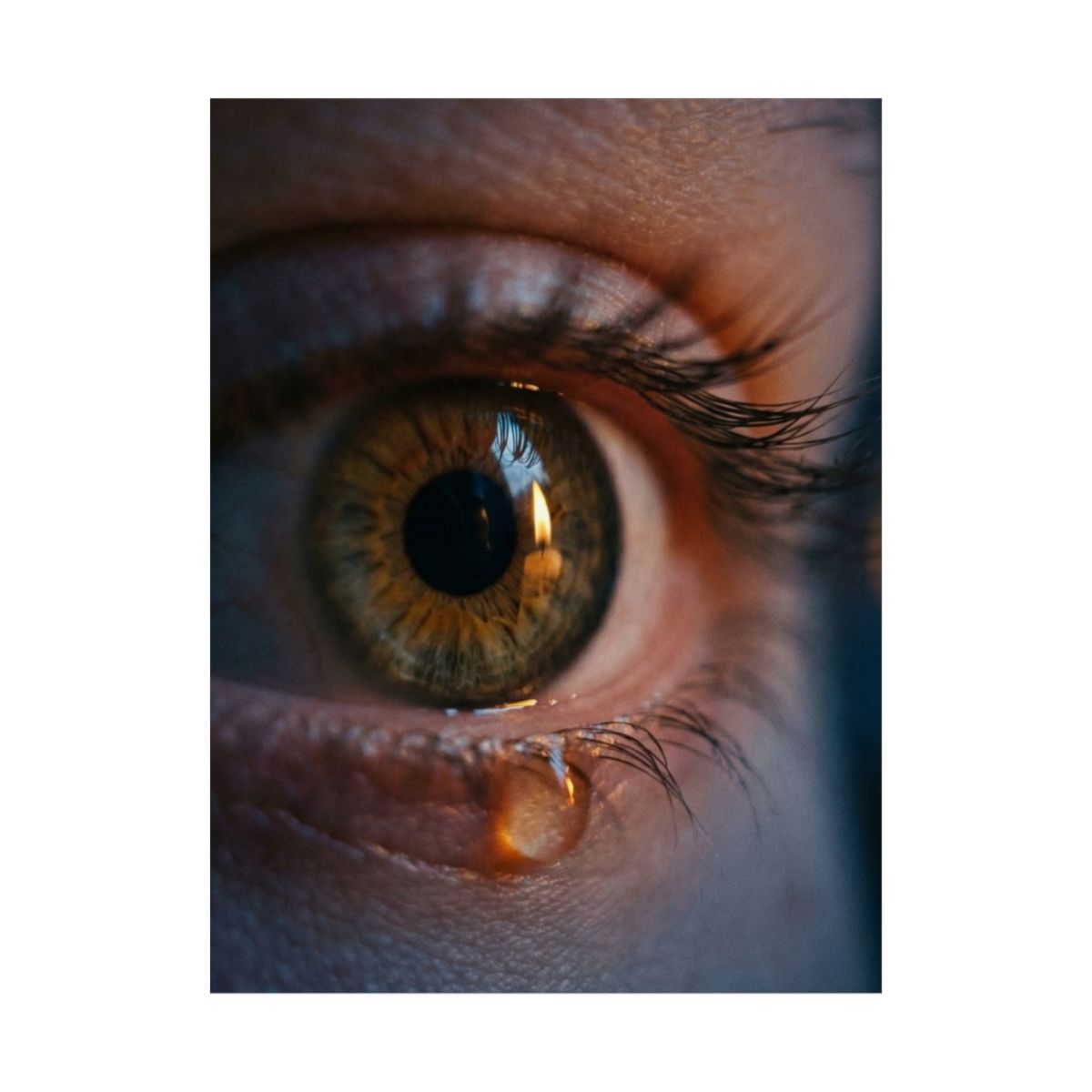 Matte Vertical Posters - Amber Iris Reflection Fine Art... |...