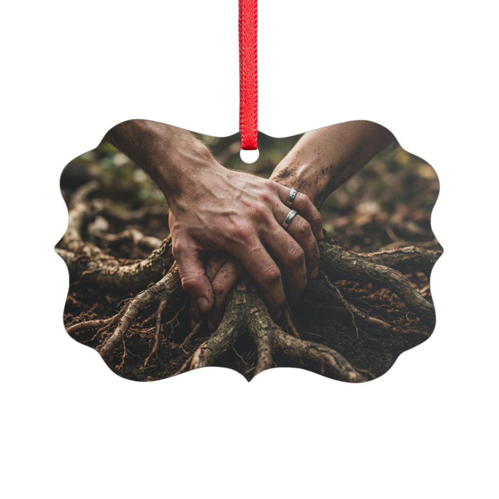 Acrylic Ornament with Forest Hands and Roots