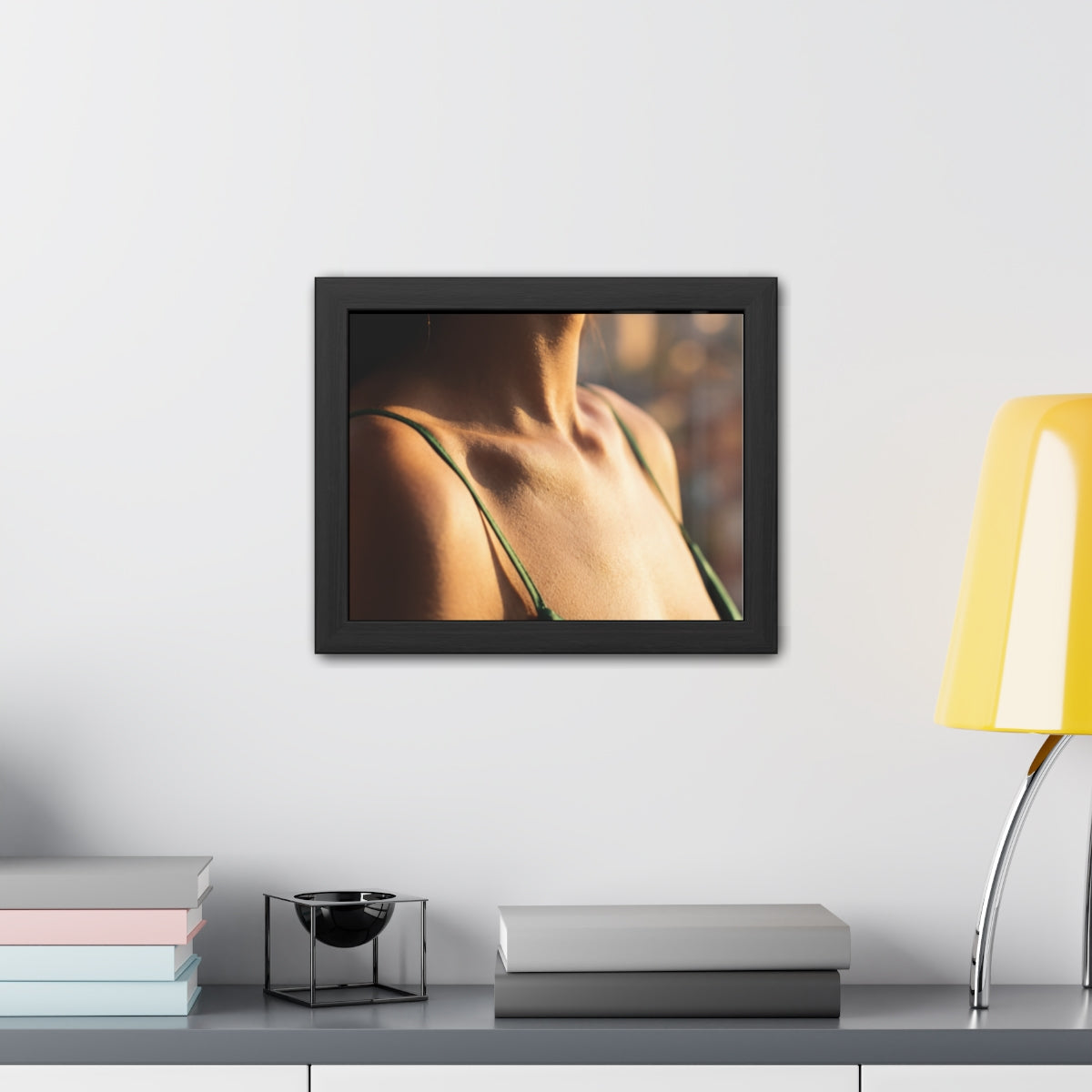 Golden Hour Framed Poster - Elegant Sunkissed Art —... |...