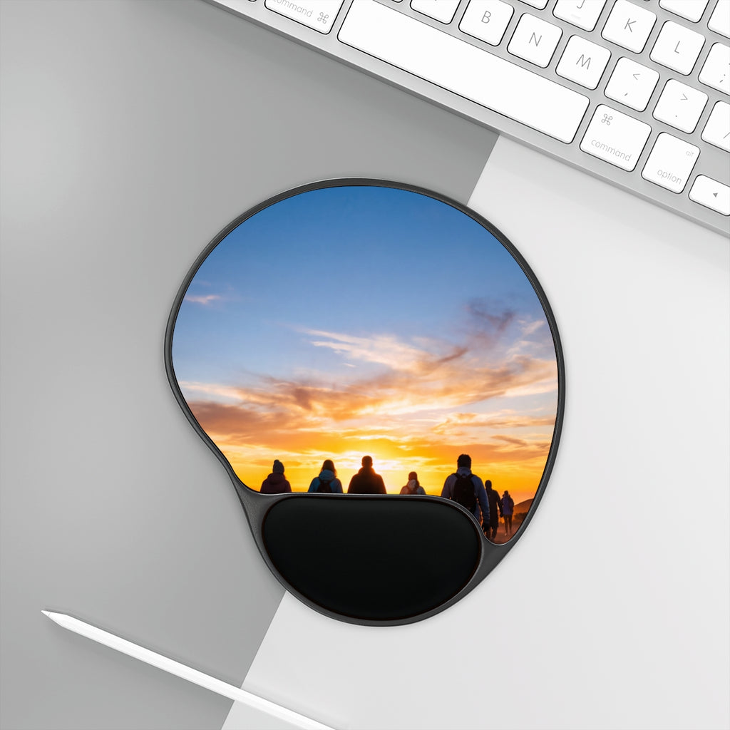 Mouse Pad With Wrist Rest - Sunrise Trek