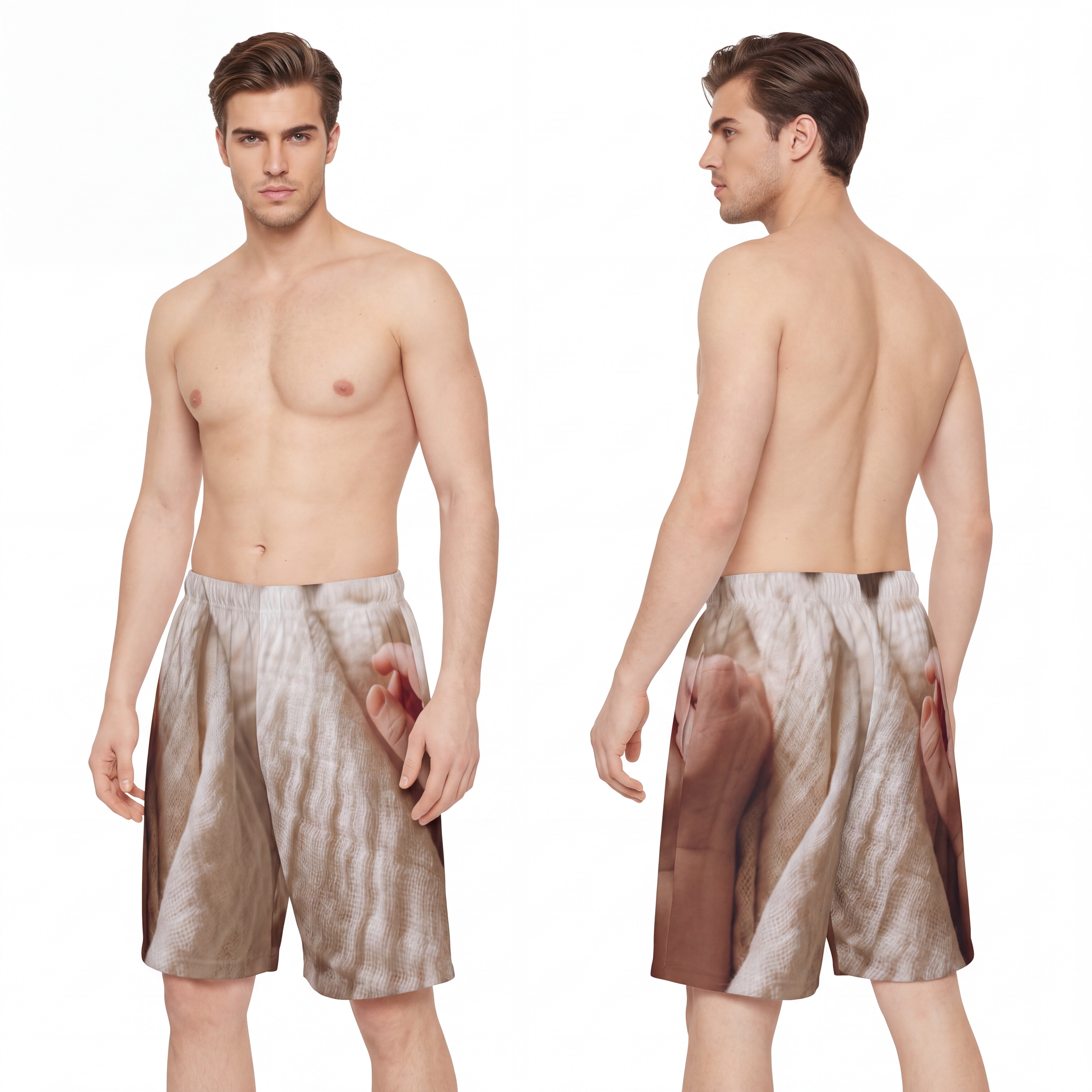 Men's Sports Shorts - Tender Touch Minimalist Baby Art |...