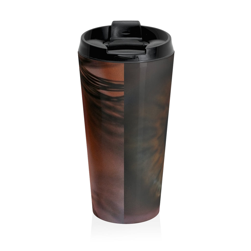 Stainless Steel Travel Mug - Amber Iris Reflection Fine Art...