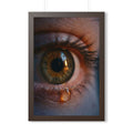 Framed Vertical Poster - Amber Iris Reflection Fine Art... |...
