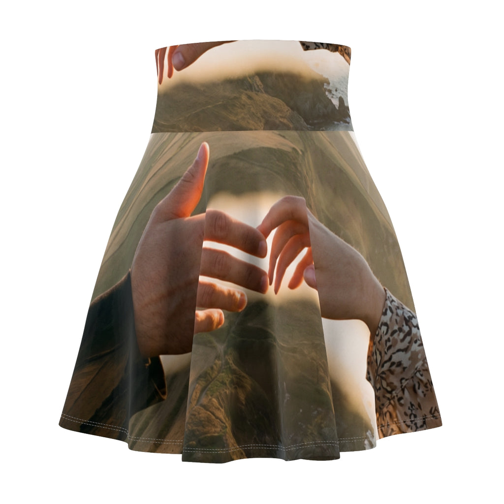 Women's Skater Skirt - The Infinite Touch | Ethereal Coastal...
