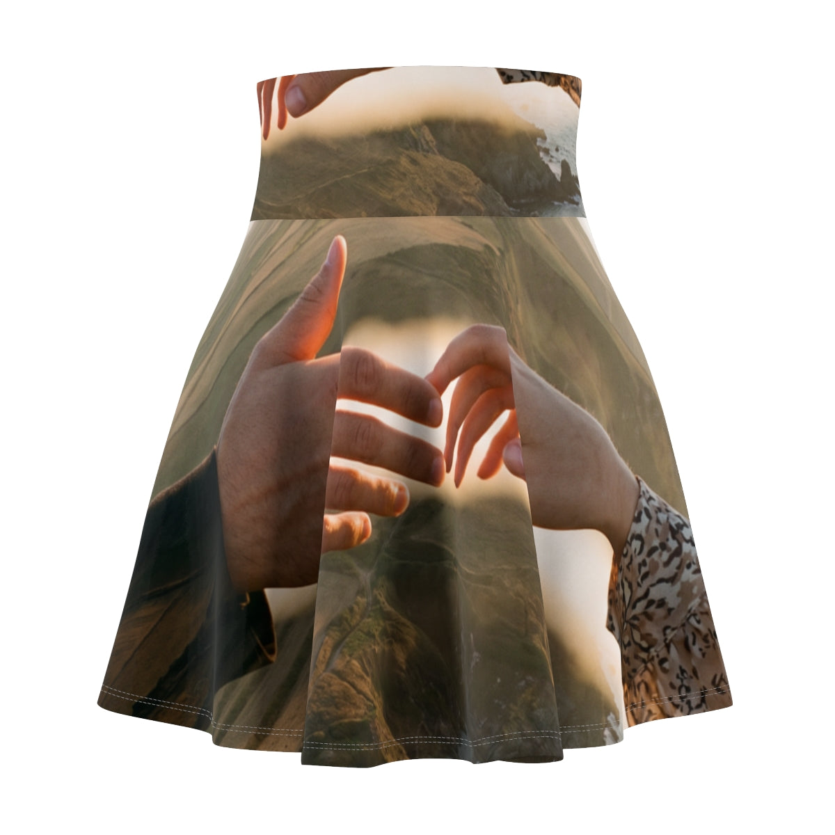 Women's Skater Skirt - The Infinite Touch | Ethereal Coastal...