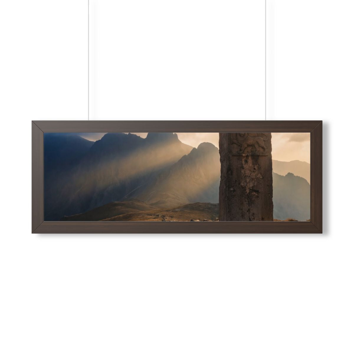 Framed Horizontal Poster - Mystic Monolith Ancient Persian...
