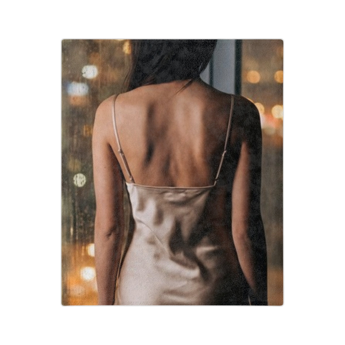 Velveteen Blanket - Shimmering Rainy City | Echovira Gallery